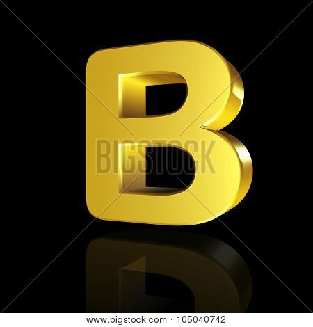 Gold Letter B 3D Image & Photo (Free Trial) | Bigstock