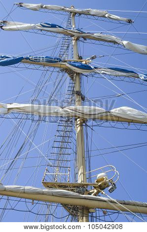 Main Mast With Sails Collected