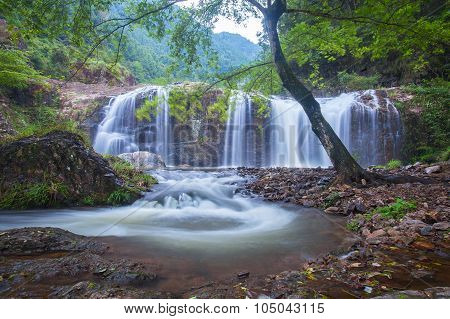 Natural waterfall in forest