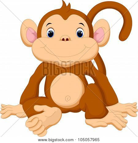 Cute monkey cartoon