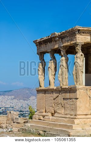 Caryatids, Erechtheum Temple On The Acropolis