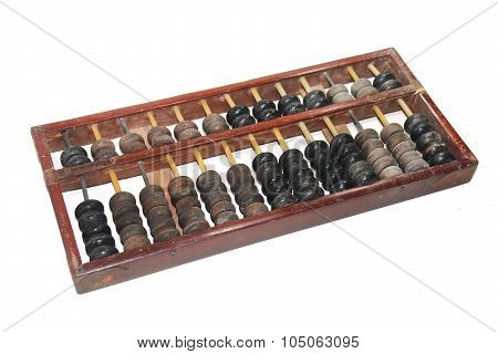 Old Abacus Isolated On White Background