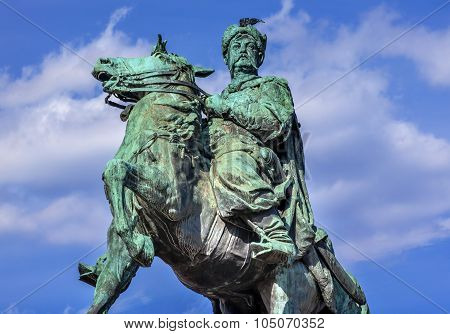Bogdan Khmelnitsky Equestrian Statue Sofiyskaya Square Kiev Ukraine