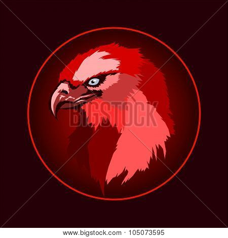 Red eagle head