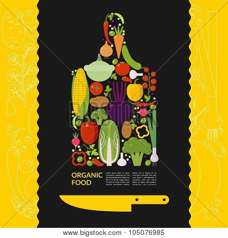 Organic Food. Poster.