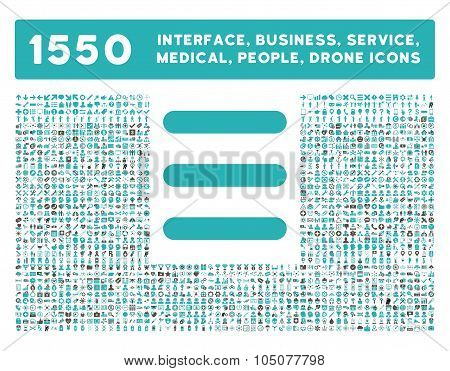 Menu Icon and More Interface, Business, Tools, People, Medical, Awards Flat Glyph Icons