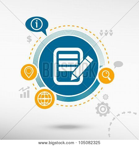 Document Icon And Creative Design Elements