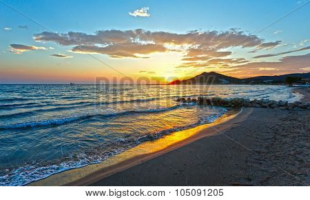 Sunrise On Beach (alykes, Zakynthos, Greece)