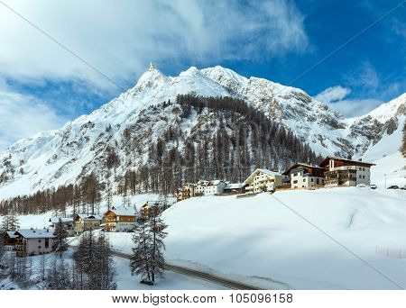 Samnaun Alps Winter View (swiss).