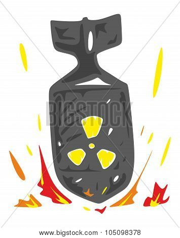 Falling Nuclear Bomb Vector