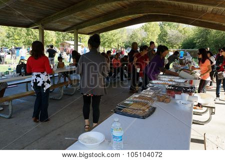 Food at the Laos Picnic
