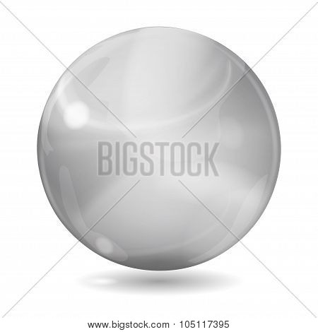 Big Gray Opaque Glass Sphere