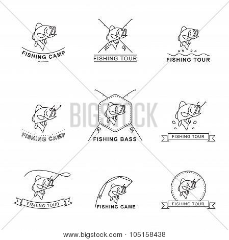 fishing bass label