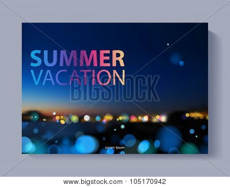 Cover design vector illustration - travel theme.