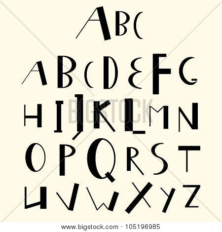 English Uppercase Geometric Alphabet