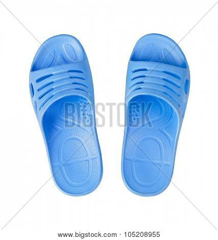 Beach shoes isolated on white background