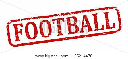 Damaged Oval Stamp With The Words - Football