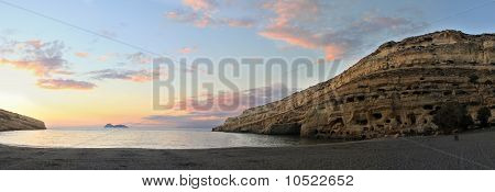 Matala Sunsest Panorama