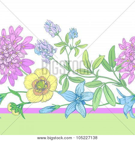 Seamless Vector Floral Pattern.