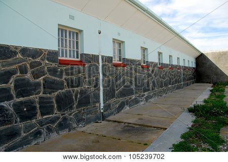 Walls of Robben Island prison, Cape Town, South Africa