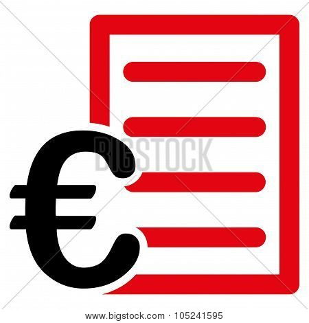 Euro Pricelist Flat Icon