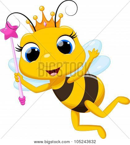 Cute queen bee cartoon