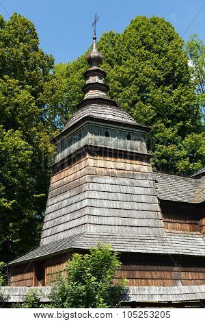 Old wooden Orthodox church in Bartne Beskids Poland