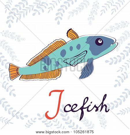 Illustration of I is for Icefish