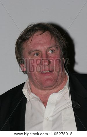 ROME - OCTOBER 21: Gerard Depardieu attend a Q & A during day 4 of the 2nd Rome Film Festival on October 21, 2007 in Rome, Italy