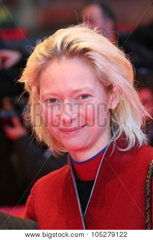 BERLIN - FEBRUARY 11: Actress Tilda Swinton arrives at the 'Thumbsucker' premiere during the 55th annual Berlinale International Film Festival on February 11, 2005 in Berlin, Germany