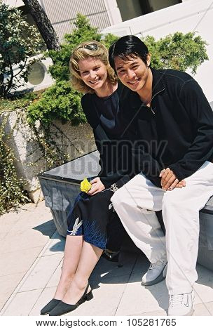 CANNES, FRANCE - MAY 12: Jet Li, Bridget Fonda attend the photocall 