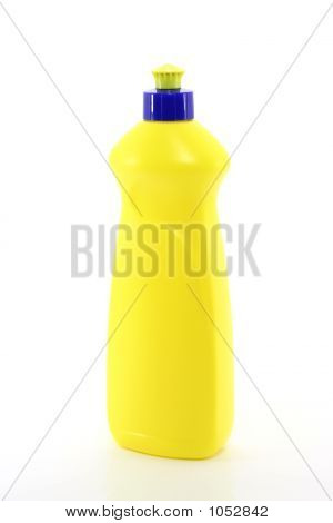 Gul plastik flaske