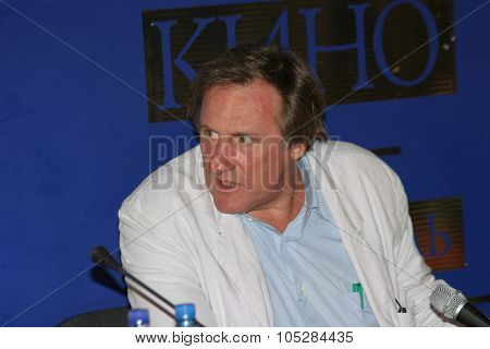 MOSCOW - JULY 2 : Gerard Depardieu attends the press conference at the 28th International Moscow Film Festival on July 2, 2006 in Moscow, Russia