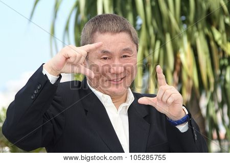 CANNES, FRANCE - MAY 17: Writer/director/actor Takeshi Kitano attend the 'Outrage' Photo Call held at the Palais des Festivals during the 63rd  Cannes Film Festival on May 17, 2010 in Cannes, France