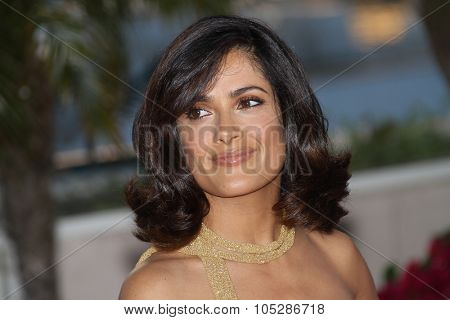 CANNES, FRANCE - MAY 23: Salma Hayek attends the Palme d'Or Award Ceremony Photo Call held at the Palais des Festivals during the 63rd  Cannes Film Festival on May 23, 2010 in Cannes, France