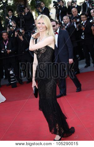 CANNES, FRANCE - MAY 20: Model Claudia Schiffer attends the 'This Must Be The Place' premiere during the 64th Annual Cannes Film Festival at Palais des Festivals on May 20, 2011 in Cannes, France