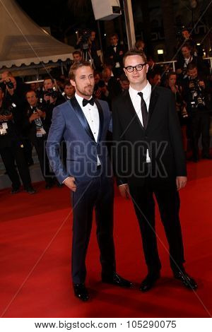 CANNES, FRANCE - MAY 20: Actor Ryan Gosling and director Nicolas Winding Refn attend the 'Drive' premiere during the 64 Annual Cannes  Festival at Palais  Festivals on May 20, 2011 in Cannes, France.