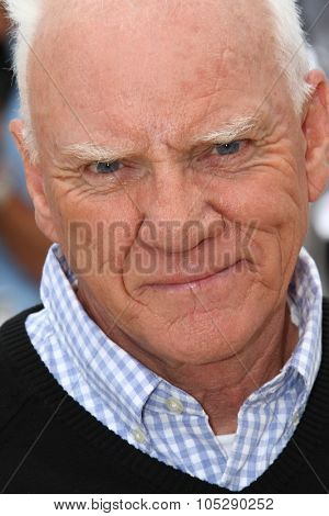 CANNES, FRANCE - MAY 20: Actor Malcolm McDowell attends the 'Le Lechon De Cinema: Malcom McDowell' photocall during the 64 Cannes  Festival at Palais des Festivals on May 20, 2011 in Cannes, France.