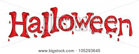 Halloween lettering in blood