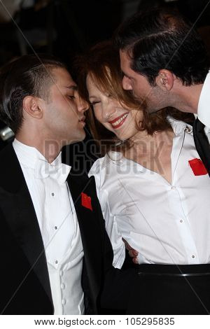 CANNES, FRANCE - MAY 18:  Xavier Dolan, Nathalie Baye and Melvil Poupaud attend the 'Laurence Anyways' Premiere at Palais des Festivals on May 18, 2012 in Cannes, France.
