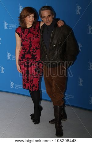 BERLIN, GERMANY - FEBRUARY 13: Martina Gedeck, Jeremy Irons attend the 'Night Train to Lisbon' Photocall during the 63rd Berlinale  Festival at the Hyatt Hotel on February 13, 2013 in Berlin, Germany.