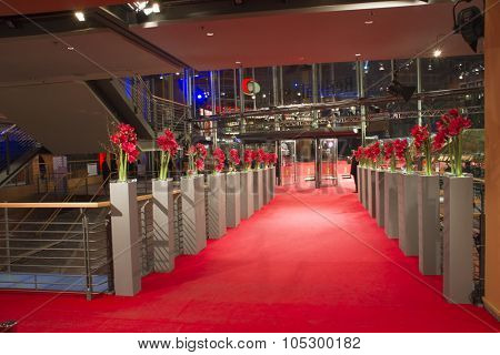 BERLIN, GERMANY - FEBRUARY 15: Berlinale Palast, red carpet the main venue at the 63th Berlinale International Film Festival on February 15, 2013 in Berlin, Germany