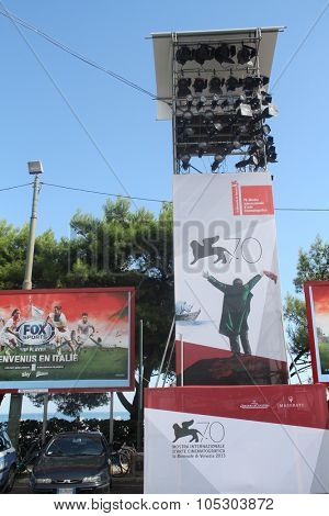 VENICE - AUGUST 28: A general view of atmosphere on during the   Venice Film Festival on August 28, 2013 in Venice, Italy. 