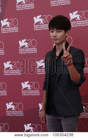 VENICE, ITALY - SEPTEMBER 03:  Haruma Miura attends 'Harlock: Space Pirate' Photocall during the 70th Venice Film Festival at Palazzo del Casino on September 3, 2013 in Venice, Italy.