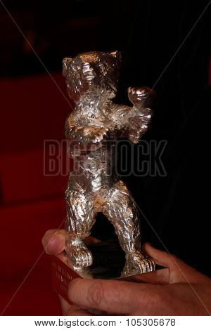 BERLIN, GERMANY - FEBRUARY 15: Silver Bear  after the closing ceremony during Berlinale Festival at Palast on February 15, 2014 in Berlin, Germany. 