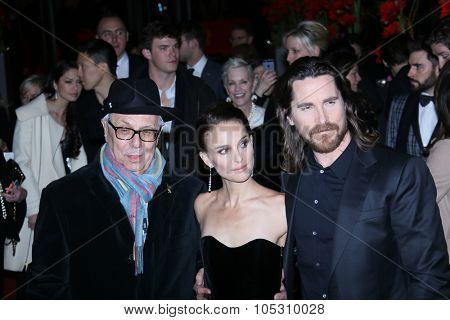 BERLIN, GERMANY - FEBRUARY 08: Natalie Portman, Christian Bale attend the 'Knight of Cups' premiere during the 65th Berlinale  Film Festival at Berlinale Palace on February 8, 2015 in Berlin, Germany.