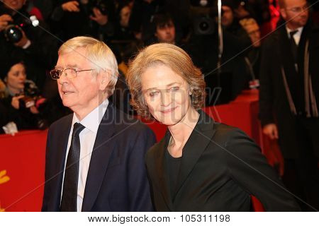 BERLIN, GERMANY - FEBRUARY 14:  Charlotte Rampling and Tom Courtenay   attends the Closing Ceremony of the 65th Berlinale International Film Festival on February 14, 2015 in Berlin, Germany.