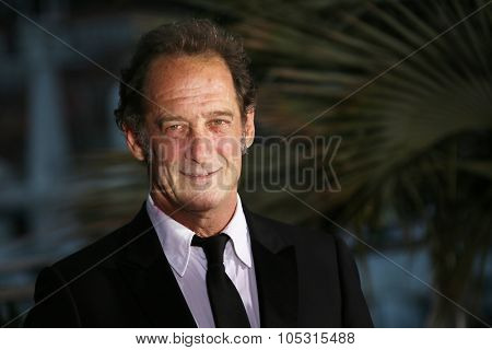 CANNES, FRANCE - MAY 24, 2015: Vincent Lindon - winner of Best Actor award at the winners' photocall at the 68th Festival de Cannes.