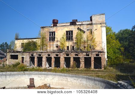 KIEV, UKRAINE - OCT 4, 2015: Abandoned radio communication centre on October 4, 2015 Kiev, Ukraine