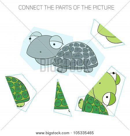 Puzzle game for chldren turtle
